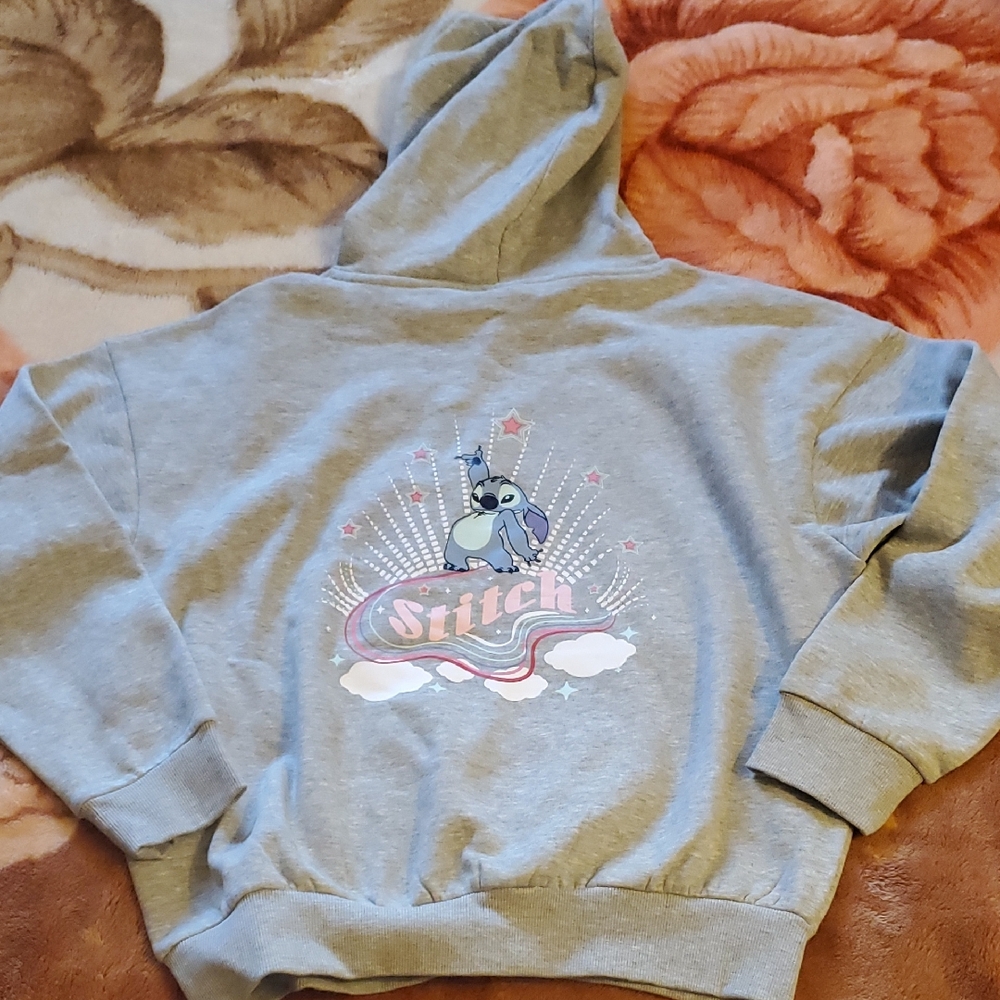 Disney Gray Stitch Hoodie Size XS NWT